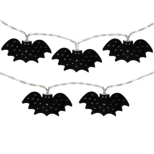 Northlight 10ct. Warm White LED Halloween Bat Fairy Lights 4 Northlight 10ct. Warm White LED Halloween Bat Fairy Lights - Image 2
