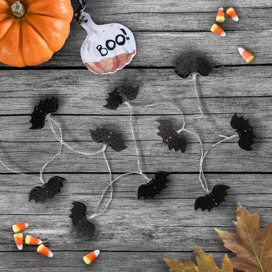 Northlight 10ct. Warm White LED Halloween Bat Fairy Lights 5 Northlight 10ct. Warm White LED Halloween Bat Fairy Lights - Image 3