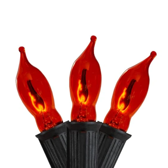 Northlight 10ct. Flickering Orange Flame C7 Halloween Lights 4 Northlight 10ct. Flickering Orange Flame C7 Halloween Lights - Image 2