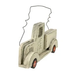 Northlight White Wooden Pick Up Truck Fall Harvest Hanging Wall Décor -Northlight D668601S 3