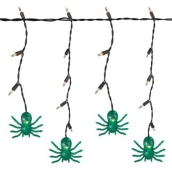 Northlight 35ct. Green Spider Halloween Icicle Lights 7 Northlight 35ct. Green Spider Halloween Icicle Lights -Northlight D668617S 1 1