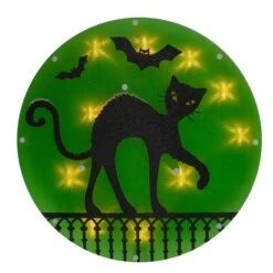 Northlight Lighted Black Cat Halloween Window Silhouette