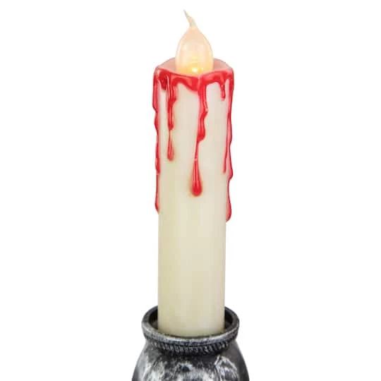 Northlight 14" Antique Silver Skull Trio Halloween Candelabra Décor 6 Northlight 14" Antique Silver Skull Trio Halloween Candelabra Décor - Image 4