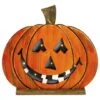 Northlight 13" LED Lighted Jack-O-Lantern Wooden Halloween Decoration 2 Northlight 13" LED Lighted Jack-O-Lantern Wooden Halloween Decoration -Northlight D668623S 1