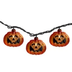 Northlight 10ct. Jack-O-Lantern Shaped Halloween Lights 7 Northlight 10ct. Jack-O-Lantern Shaped Halloween Lights -Northlight D668625S 2