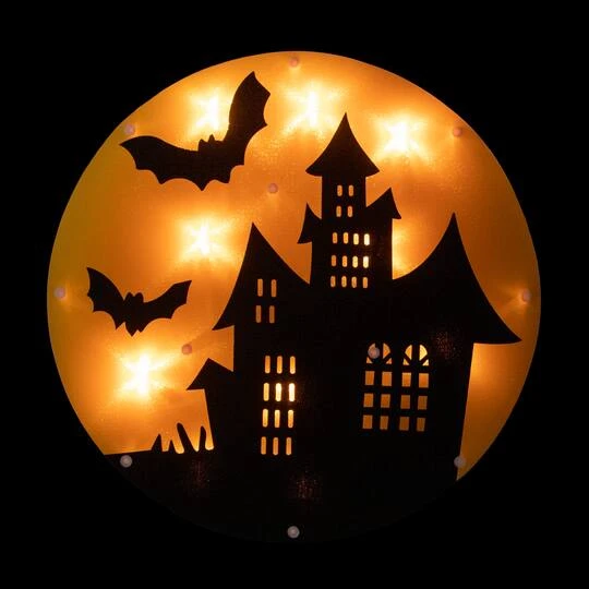 Northlight Lighted Haunted House Halloween Window Silhouette 6 Northlight Lighted Haunted House Halloween Window Silhouette - Image 4