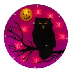 Northlight Lighted Owl Halloween Window Silhouette