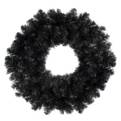 Northlight 24" Black Unlit Colorado Spruce Artificial Halloween Wreath -Northlight D668645S 1 1