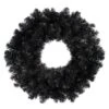 Northlight 24" Black Unlit Colorado Spruce Artificial Halloween Wreath -Northlight D668645S 1
