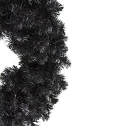 Northlight 24" Black Unlit Colorado Spruce Artificial Halloween Wreath -Northlight D668645S 2