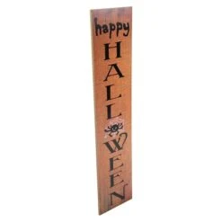 Northlight 36" Orange Wood Happy Halloween With Spider Wall Sign -Northlight D668660S 3