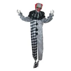 Northlight 5.5ft. Animated Standing Clown With Glowing Eyes Halloween Decoration -Northlight D668666S 1 1
