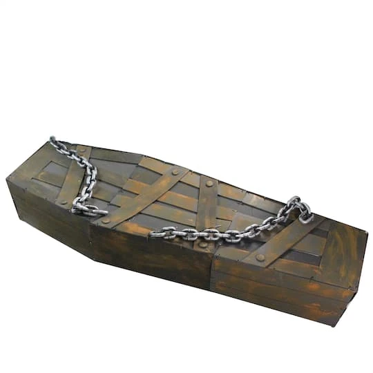Northlight 6ft. Animated & Musical Chained Shaking Coffin Halloween Decoration 4 Northlight 6ft. Animated & Musical Chained Shaking Coffin Halloween Decoration - Image 2
