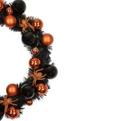 Northlight 18'' Unlit Orange Spiders And Ornaments Halloween Wreath -Northlight D668687S 4