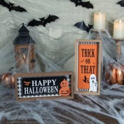 Northlight Happy Halloween Wooden Shadow Box Plaques Set 11 Northlight Happy Halloween Wooden Shadow Box Plaques Set -Northlight D668695S 2