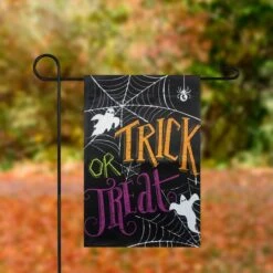 Northlight 12.5" X 18" Spider Webs & Ghosts Trick Or Treat Outdoor Garden Flag -Northlight D668697S 3