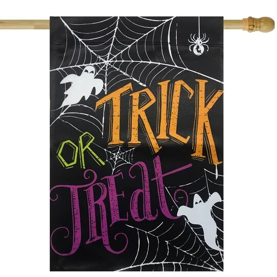 Northlight 28" X 40" Spider Webs & Ghosts Trick Or Treat Outdoor Garden Flag 3 Northlight 28" X 40" Spider Webs & Ghosts Trick Or Treat Outdoor Garden Flag
