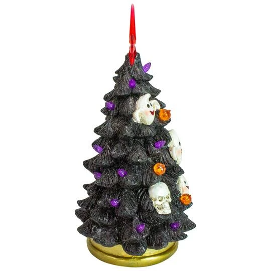 Northlight 12" Black LED Lighted Skull & Ghost Halloween Tree 7 Northlight 12" Black LED Lighted Skull & Ghost Halloween Tree - Image 5