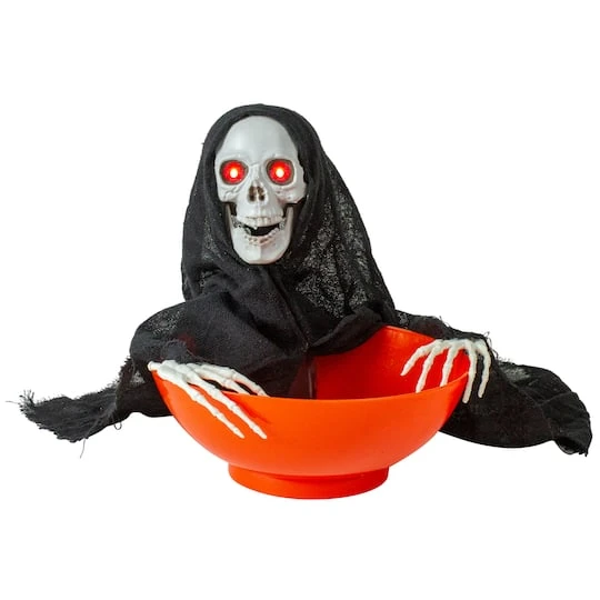 Northlight 10.5" Animated Grim Reaper Halloween Candy Bowl 3 Northlight 10.5" Animated Grim Reaper Halloween Candy Bowl