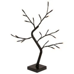 Northlight 15" LED Lighted Black Weeping Halloween Twig Tree, Orange Lights 12 Northlight 15" LED Lighted Black Weeping Halloween Twig Tree, Orange Lights -Northlight D668715S 3