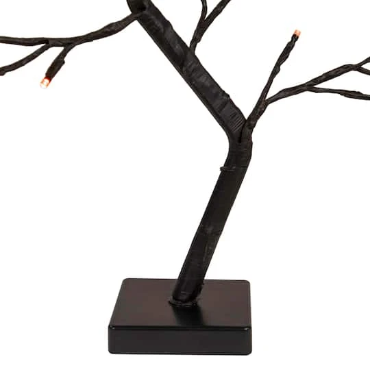 Northlight 15" LED Lighted Black Weeping Halloween Twig Tree, Orange Lights 8 Northlight 15" LED Lighted Black Weeping Halloween Twig Tree, Orange Lights - Image 6