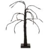 Northlight 24" LED Lighted Black Weeping Halloween Twig Tree, Orange Lights