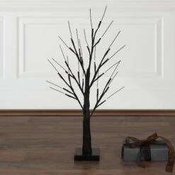 Northlight 24" LED Lighted Black Halloween Twig Tree, Warm White Lights 11 Northlight 24" LED Lighted Black Halloween Twig Tree, Warm White Lights -Northlight D668717S 2