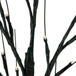 Northlight 24" LED Lighted Black Halloween Twig Tree, Warm White Lights 13 Northlight 24" LED Lighted Black Halloween Twig Tree, Warm White Lights -Northlight D668717S 4