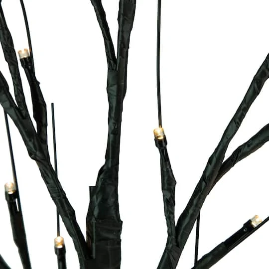 Northlight 24" LED Lighted Black Halloween Twig Tree, Warm White Lights 7 Northlight 24" LED Lighted Black Halloween Twig Tree, Warm White Lights - Image 5