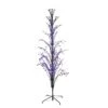 Northlight 4ft. Pre-Lit Black Cascade Outdoor Halloween Twig Tree, Purple Lights