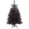 Northlight 4ft. Pre-Lit Black Noble Spruce Artificial Halloween Tree, Orange Lights