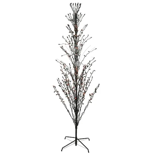 Northlight 6ft. Pre-Lit Black Cascade Outdoor Halloween Twig Tree, Orange Lights 3 Northlight 6ft. Pre-Lit Black Cascade Outdoor Halloween Twig Tree, Orange Lights