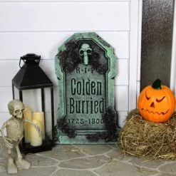 Northlight 28.5" Colden Burried Halloween Tombstone Yard Décor 13 Northlight 28.5" Colden Burried Halloween Tombstone Yard Décor -Northlight D668730S 5