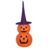 Northlight 30" Pop Up Lighted Tinsel Stacked Jack-O-Lanterns Halloween Decoration