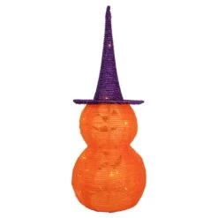 Northlight 30" Pop Up Lighted Tinsel Stacked Jack-O-Lanterns Halloween Decoration -Northlight D668732S 4