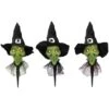 Northlight Smirking Witch Halloween Pathway Markers Set, 3ct. 1 Northlight Smirking Witch Halloween Pathway Markers Set, 3ct. -Northlight D668738S 1