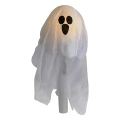Northlight 30" LED Lighted White Ghost Outdoor Halloween Lawn Stakes Set, 6ct. 9 Northlight 30" LED Lighted White Ghost Outdoor Halloween Lawn Stakes Set, 6ct. -Northlight D668740S 3