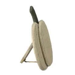 Northlight 10.5" Small White Wooden Fall Harvest Pumpkin With Stem -Northlight D668743S 2