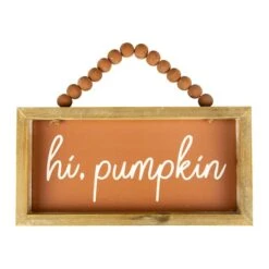 Northlight 12" Orange Hi Pumpkin Autumn Harvest Wall Sign 7 Northlight 12" Orange Hi Pumpkin Autumn Harvest Wall Sign -Northlight D668746S 1 1