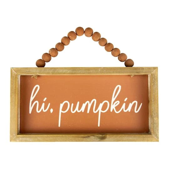Northlight 12" Orange Hi Pumpkin Autumn Harvest Wall Sign 4 Northlight 12" Orange Hi Pumpkin Autumn Harvest Wall Sign - Image 2
