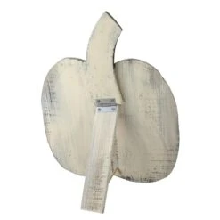 Northlight 14.5" White Wooden Thanksgiving Pumpkin With Stem 9 Northlight 14.5" White Wooden Thanksgiving Pumpkin With Stem -Northlight D668752S 3