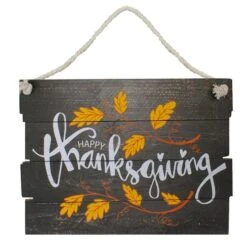 Northlight 15" Wooden Happy Thanksgiving Hanging Wall Sign