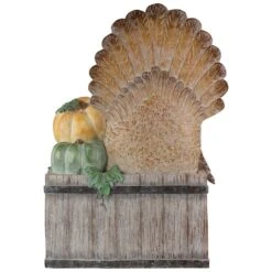Northlight 20" Turkey & Pumpkins Happy Thanksgiving Decoration -Northlight D668760S 3