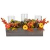 Northlight 27" Pumpkin, Berry & Pinecone Fall Harvest Triple Pillar Candle Holder -Northlight D668761S 1
