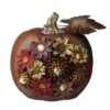 Northlight 7.5" Brown Solar Powered Floral Pumpkin Outdoor Decoration 1 Northlight 7.5" Brown Solar Powered Floral Pumpkin Outdoor Decoration -Northlight D668773S 1