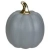 Northlight 7" Gray & Gold Fall Harvest Ceramic Pumpkin Decoration 1 Northlight 7" Gray & Gold Fall Harvest Ceramic Pumpkin Decoration -Northlight D668774S 1