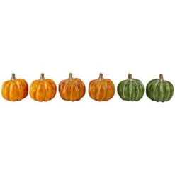 Northlight 3" Orange & Green Boxed Pumpkin Décor Set 11 Northlight 3" Orange & Green Boxed Pumpkin Décor Set -Northlight D668796S 2