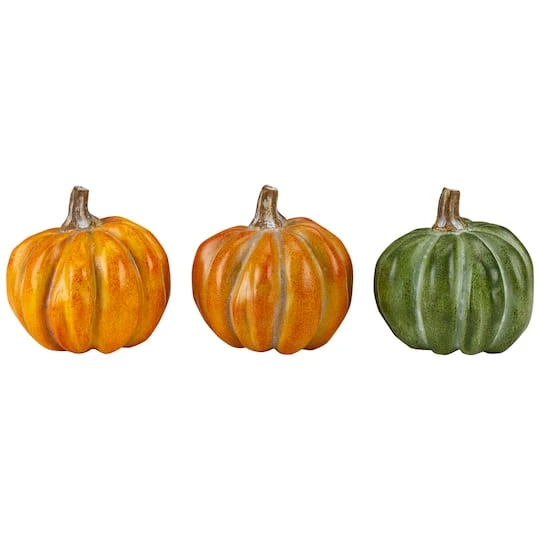 Northlight 3" Orange & Green Boxed Pumpkin Décor Set 6 Northlight 3" Orange & Green Boxed Pumpkin Décor Set - Image 4