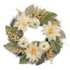 Northlight 22" Dahlia & Pumpkin Fall Floral Wreath 1 Northlight 22" Dahlia & Pumpkin Fall Floral Wreath -Northlight D668810S 1
