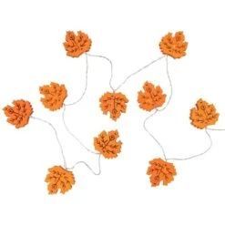 Northlight 5.5ft. Orange 10ct. LED Leaves Fall Harvest Fairy Lights -Northlight D668813S 1 1